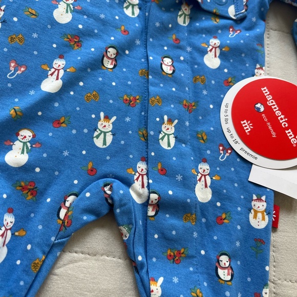 Magnetic Me NEW Preemie Footie Blue Snownen Penguin up to 5lbs Preemie - Picture 8 of 12